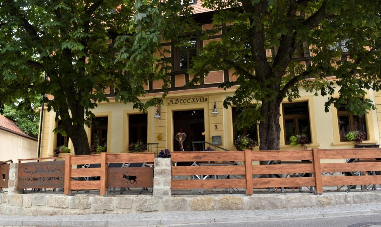 Gasthof Pension Zum Goldenen Hirschen Burgbernheim Exterior foto